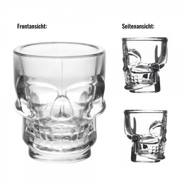 Piraten-Shotglas "Totenkopf"